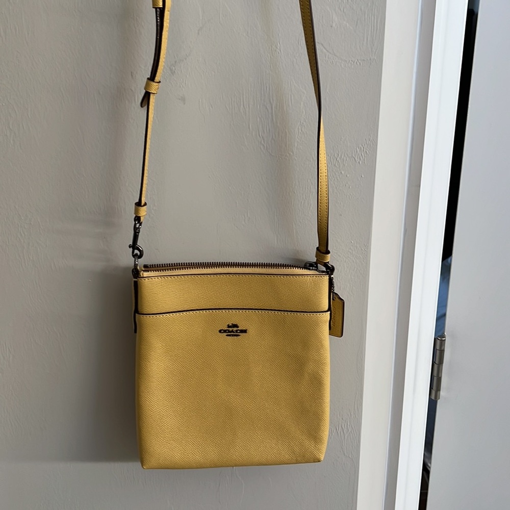- Coach mustard yellow crossbody